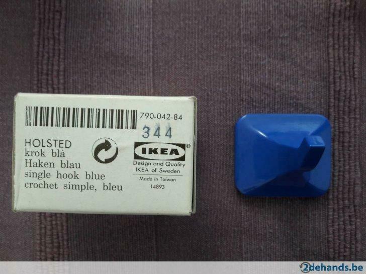 Ikea 2 nieuwe blauwe metalen haken (haak), Huis en Inrichting, Nieuw