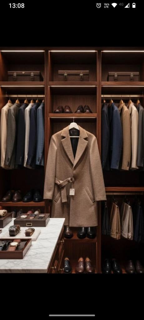 New   BESILENT Man's Mantel Made in Italy, Kleding | Heren, Ophalen of Verzenden, Nieuw, BESILENT
