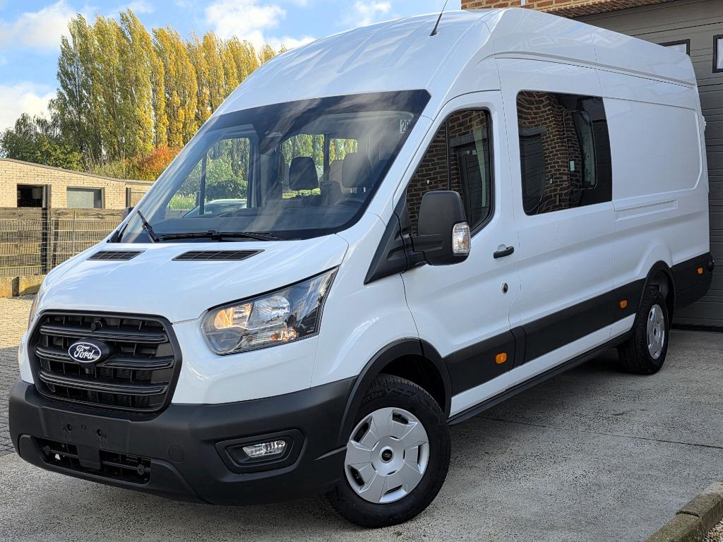 Ford Transit L4H3 - 4X4 - Dub Cab 6zits 165PK NIEUW 0KM 2025, Autos, Achat, Euro 6, Boîte manuelle, Noir