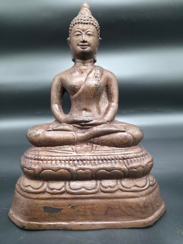 Prachtige bronzen boeddha thailand 19e eeuw, Ophalen