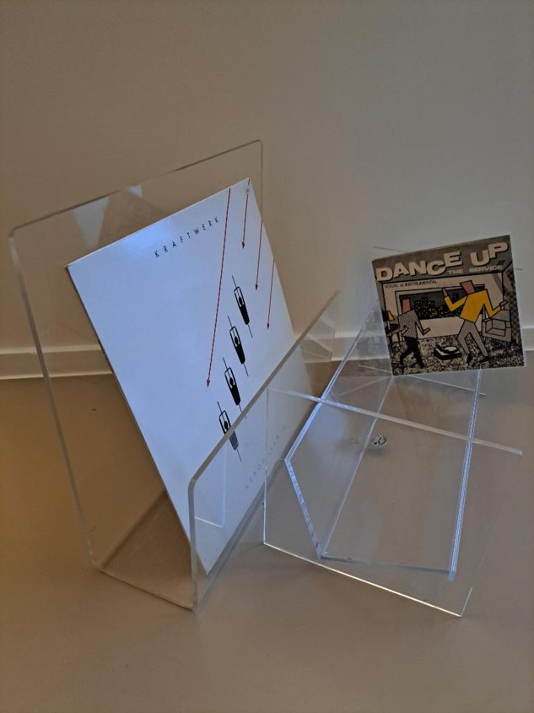 Vintage plexi platenhouder / boekenrek, Enlèvement ou Envoi, Maison et Meubles