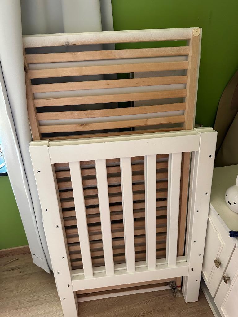 Bed met matras, Ophalen, Gebruikt, Minder dan 140 cm, Matras
