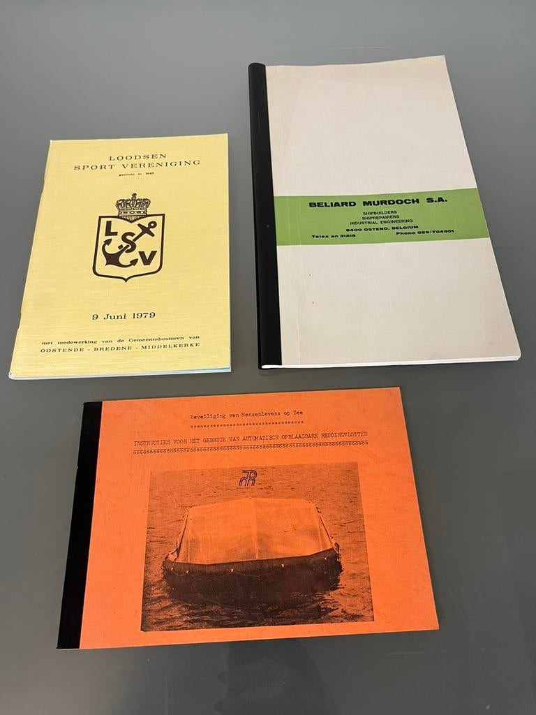 Boekjes scheepvaart Oostende - RMT - Beliard scheepbouw, Enlèvement ou Envoi, Utilisé
