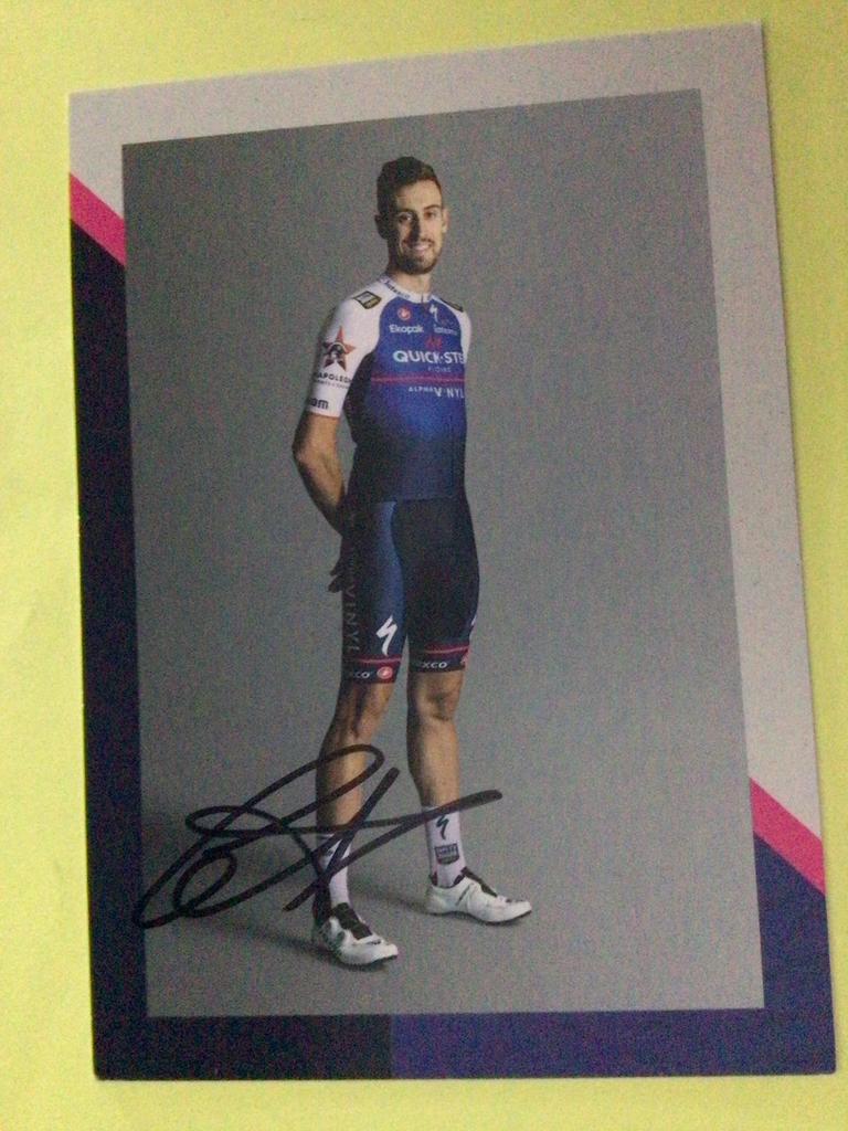 wielerkaart 2022 team quick step mattia cattaneo signe, Verzenden, Zo goed als nieuw