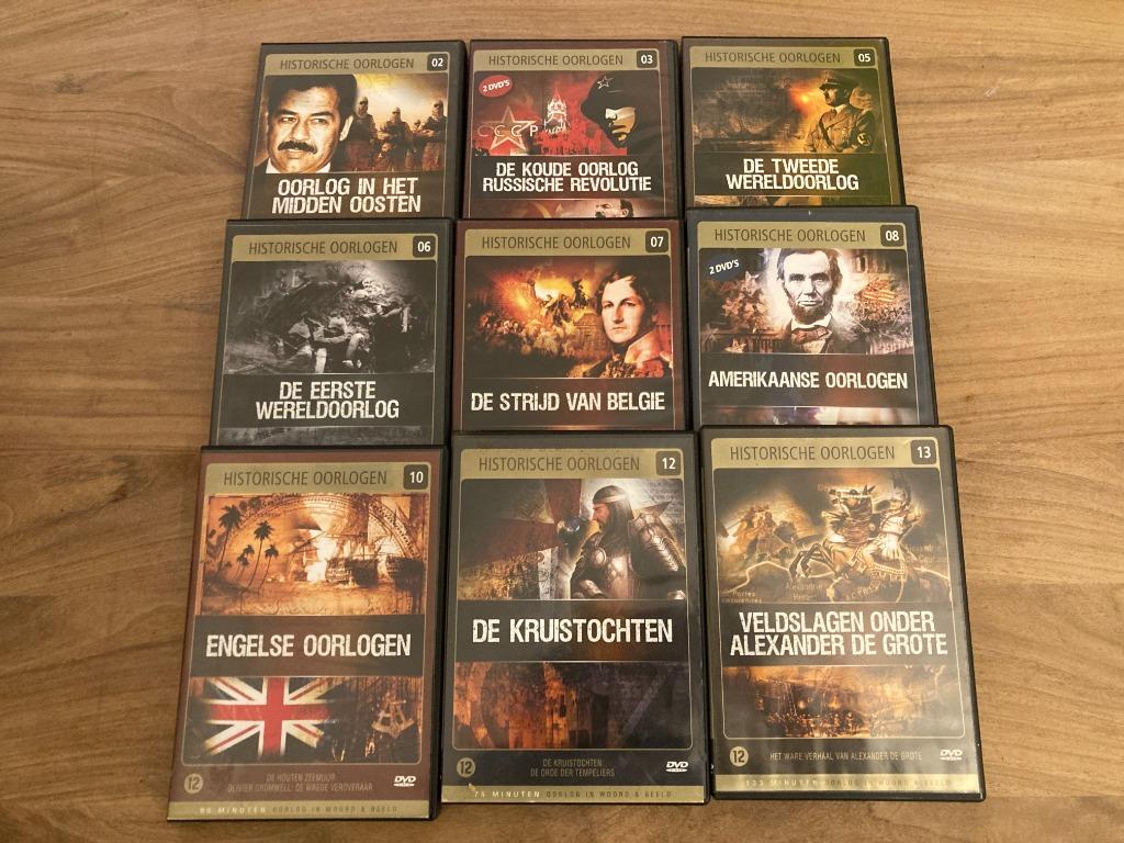 Set van 9 dvd's - Historische oorlogen, Cd's en Dvd's, Dvd's | Documentaire en Educatief, Vanaf 12 jaar, Ophalen of Verzenden