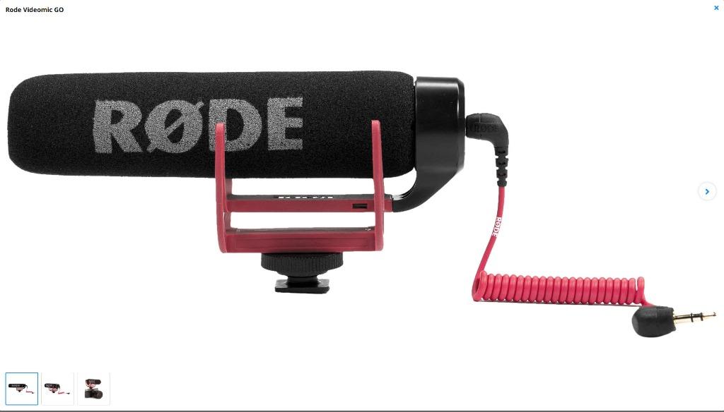 Rode VideoMic Go mono-richtmicrofoon, Enlèvement ou Envoi, Comme neuf