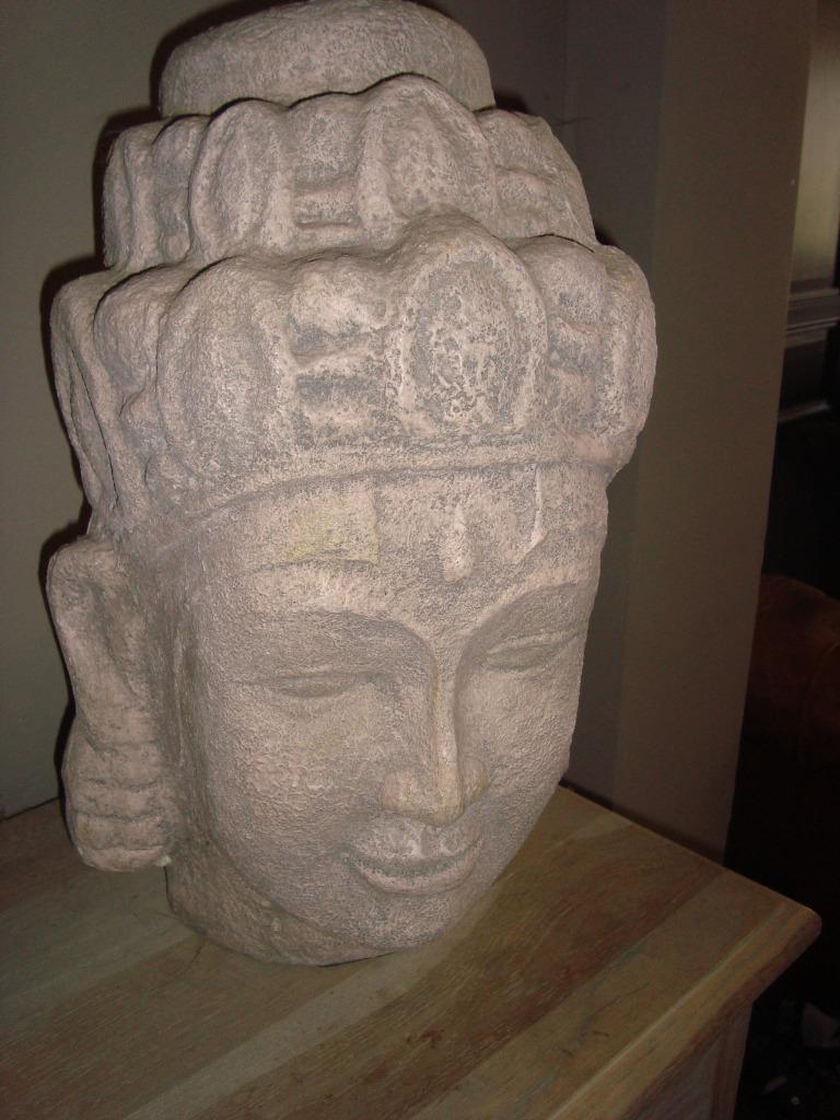 Decoratieve budha-kop in hars, Ophalen, Zo goed als nieuw
