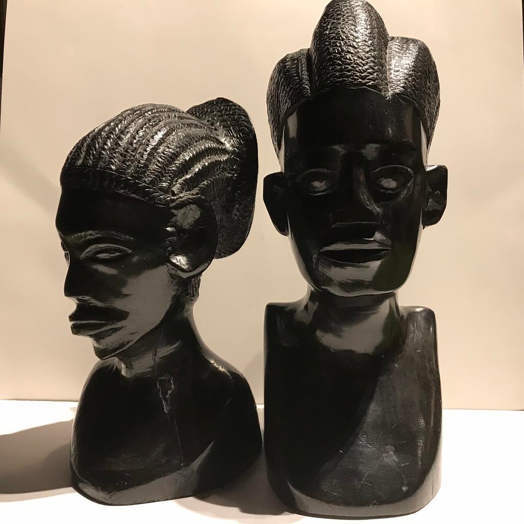 Ebbenhouten duo, Antiquités & Art, Art | Sculptures & Bois, Enlèvement