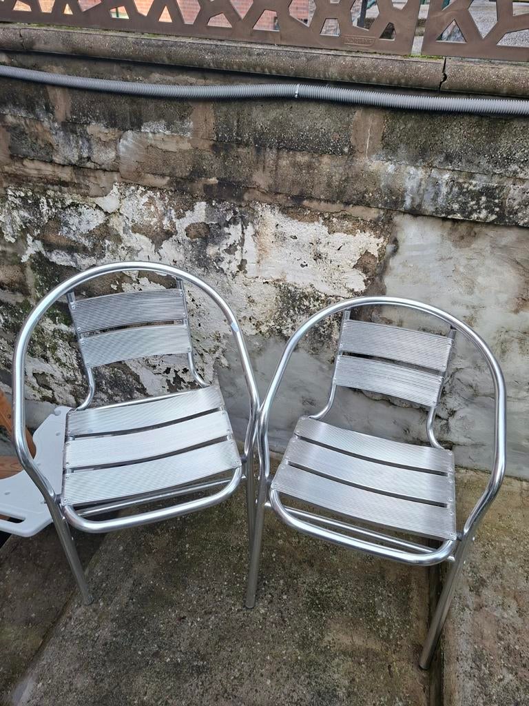 aluminium tuinstoelen, Ophalen, Gebruikt, Aluminium, Stapelbaar