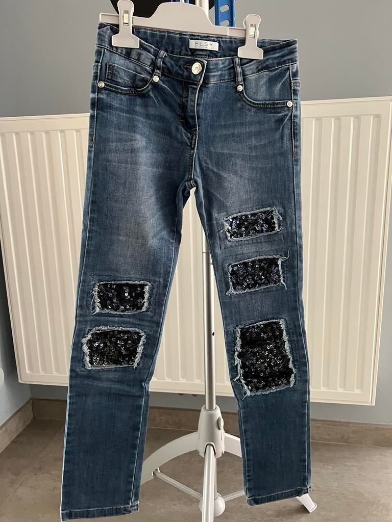 Jeansbroek maat 140 “Elsy”, Kinderen en Baby's, Jongen of Meisje, Ophalen of Verzenden, Zo goed als nieuw, Broek