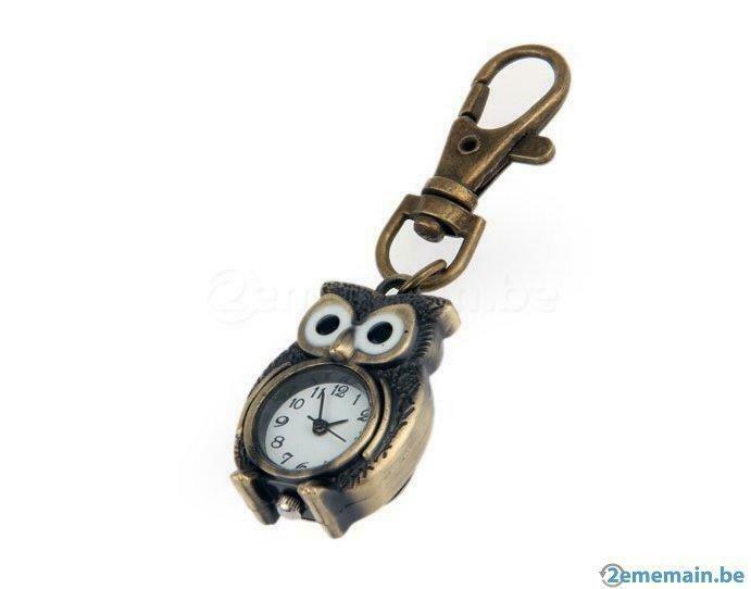 Uil / uil mechanisch horloge sleutelhanger, Ophalen of Verzenden, Nieuw