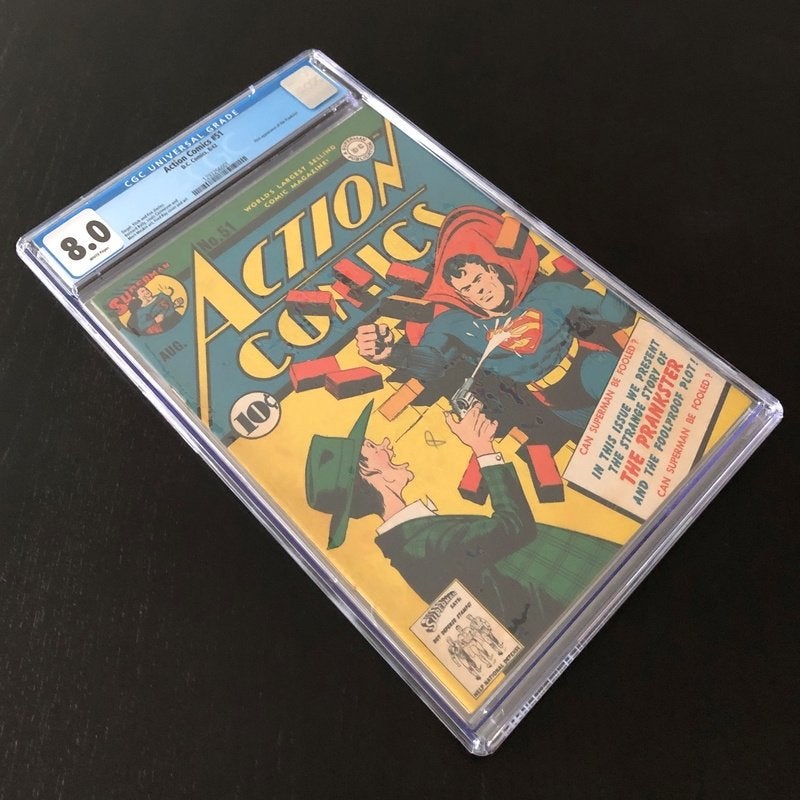 Action Comics Vol.1 #51 CGC (1942) VF (8.0), Boeken, Strips | Comics, Eén comic, Amerika, Verzenden, Nieuw