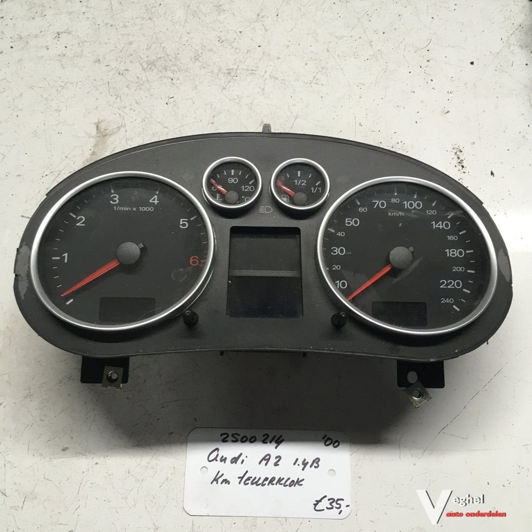 Audi A 2 1.4 B 2000   2500214   Km Tellerklok    8Z0 920 900, Gebruikt, -, -, Ophalen of Verzenden