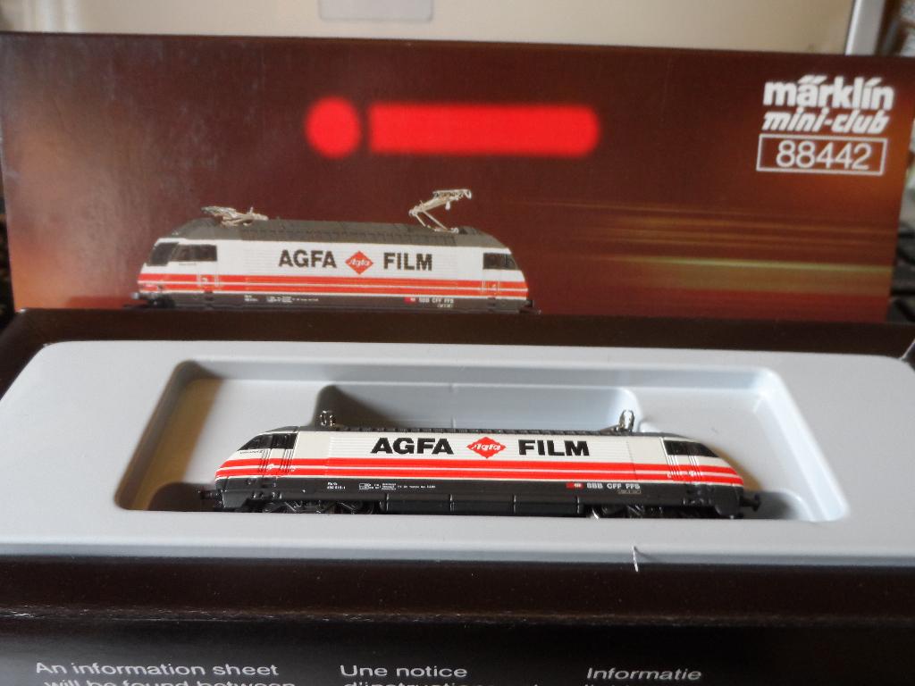MARKLIN Z Mini Club - 88442 - AGFA FILM elektrische loc., Hobby en Vrije tijd, Modeltreinen | Overige schalen, Zo goed als nieuw