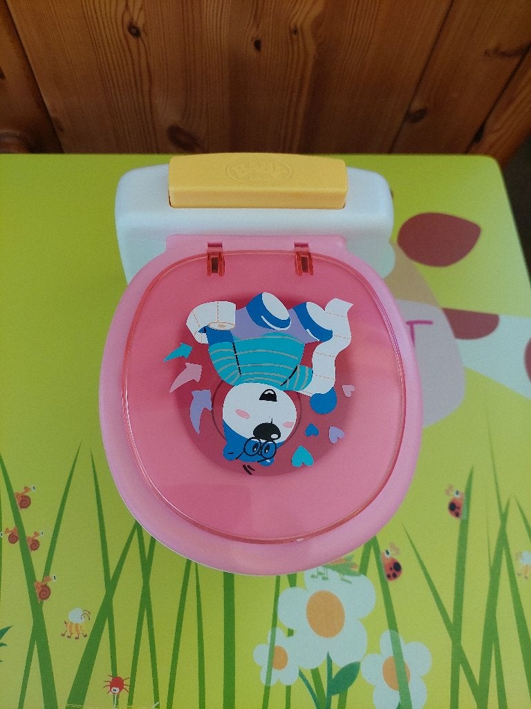Baby Born poo-poo toilet / potje met geluid, Ophalen of Verzenden, Zo goed als nieuw, Babypop