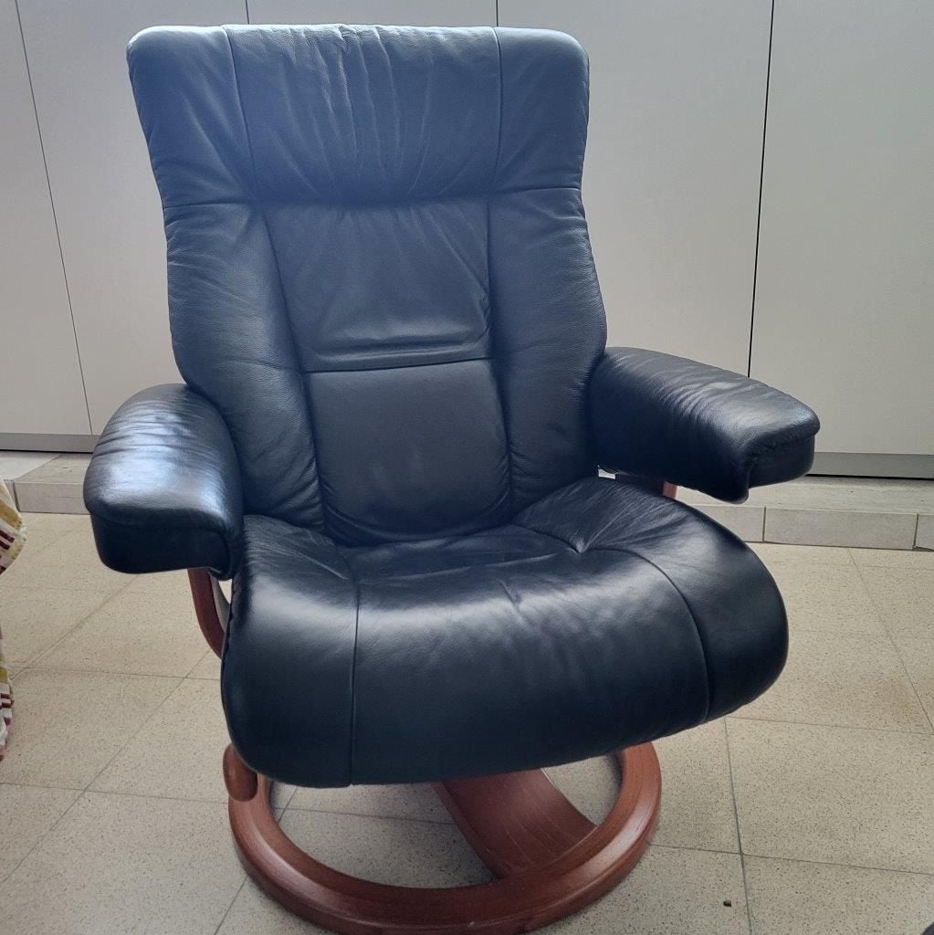 relaxzetel + bankje, Moins de 75 cm, Comme neuf, Enlèvement, Standaard