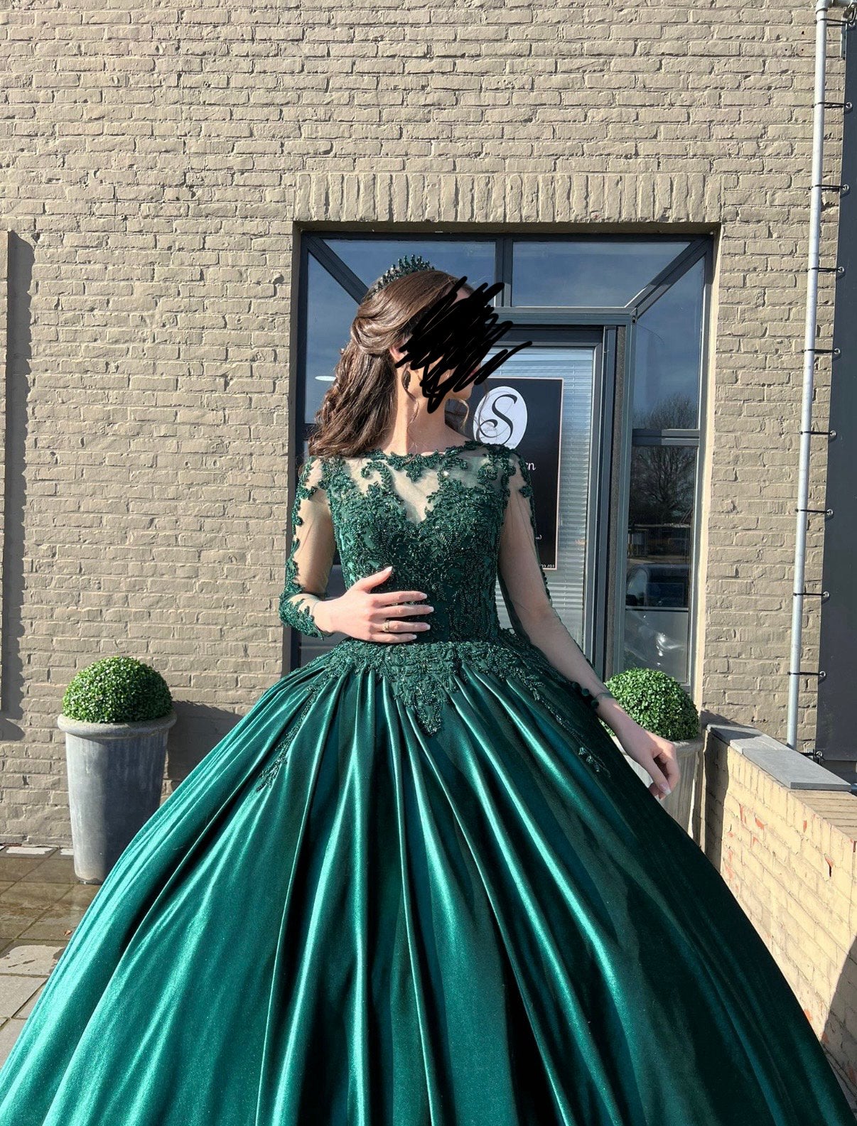 Groene bruidsjurk/hennajurk/feestjurk, Kleding | Dames, Ophalen, Zo goed als nieuw