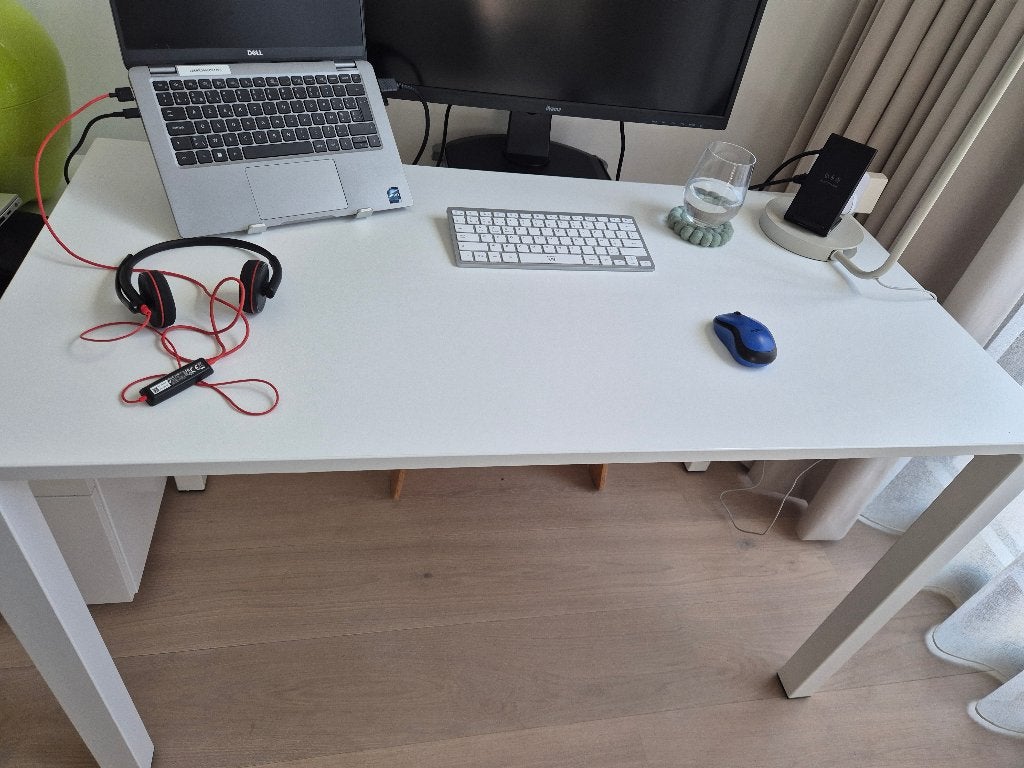 Bureel 120x60cm wit, Huis en Inrichting, Bureaus, Ophalen, Overige typen, 120 cm, Zo goed als nieuw