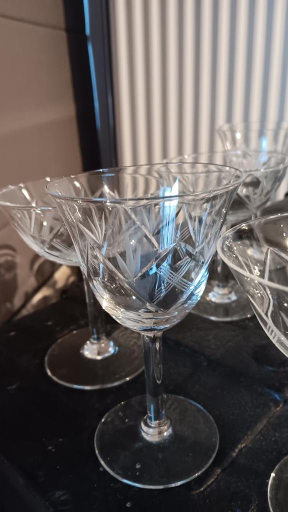 Antieke wijnglazen en champagne glazen, Collections, Verres & Petits Verres, Enlèvement