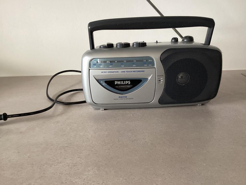 Radio compacte Philips + K7, Enlèvement, Comme neuf, Radio