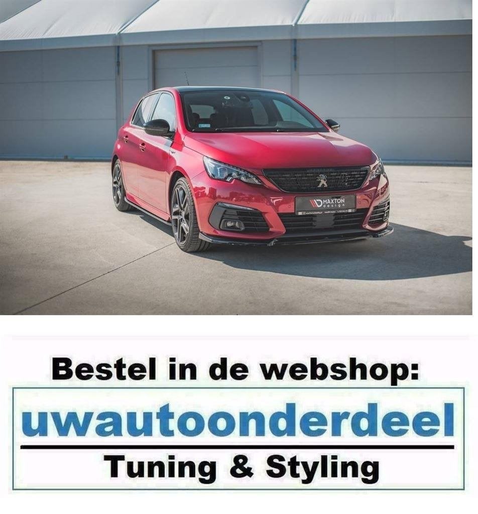 Maxton Spoiler Lip Splitter Voor Peugeot 308 GT MK2 Facelift, Verzenden