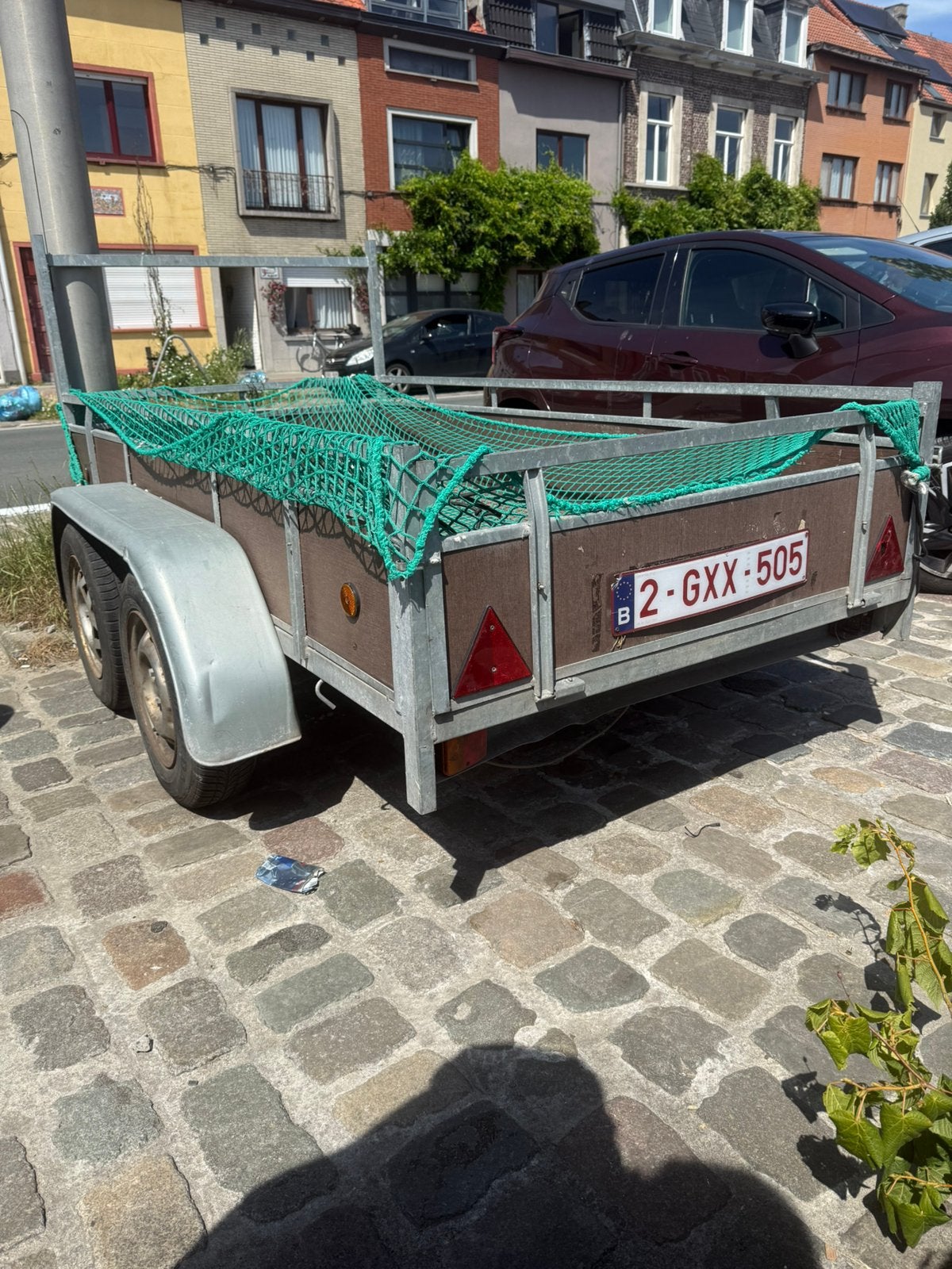 Aangangwagen met dubbele assen, Autos : Divers, Remorques, Comme neuf, Enlèvement