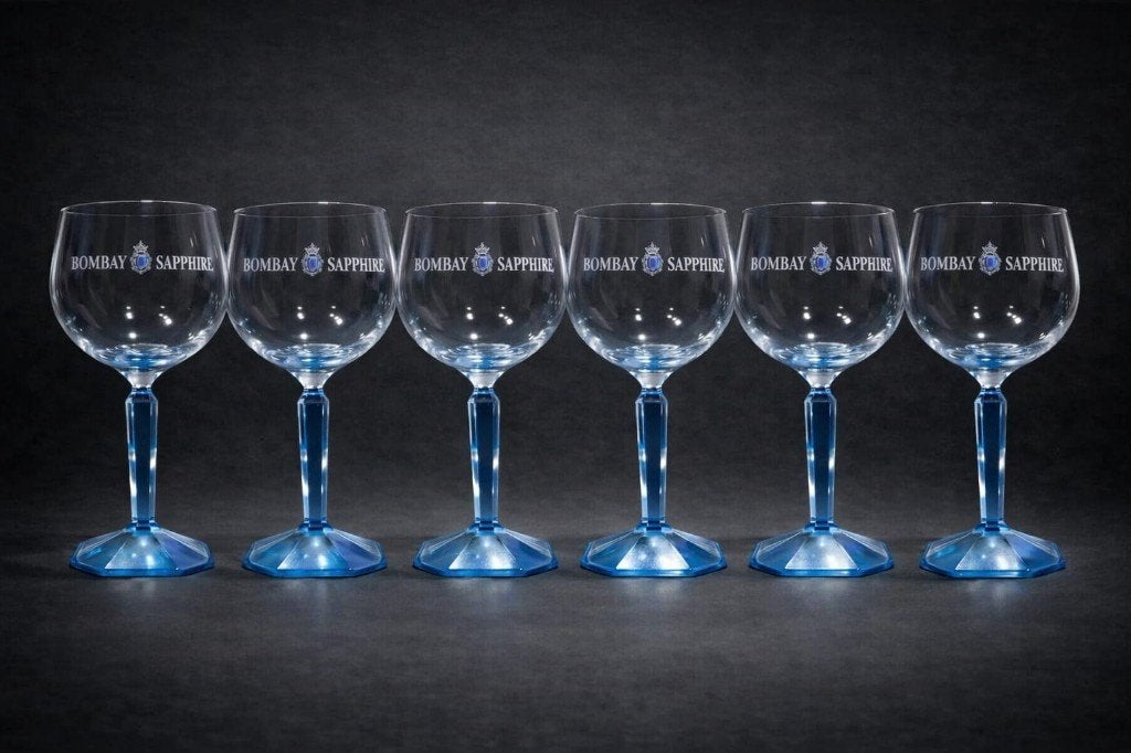 Zes bombay Sapphire-gin-glazen met ballon, Verzamelen, Ophalen, Nieuw, Overige typen