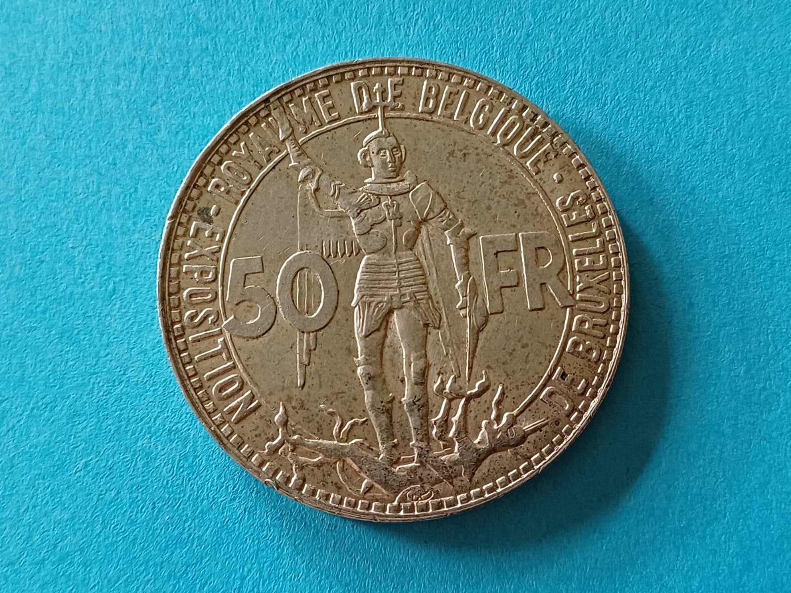 50 francs 1935 Léopold III, Timbres & Monnaies, Monnaies | Belgique, Enlèvement ou Envoi, Monnaie en vrac, Argent, Argent