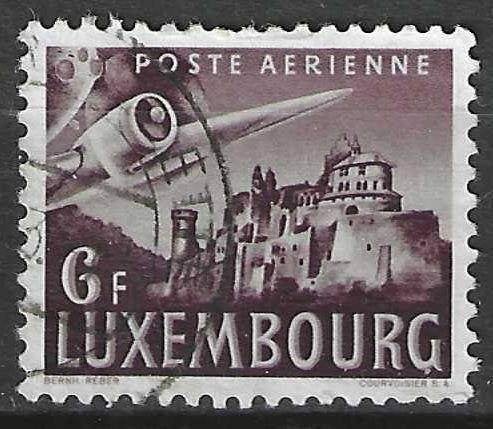 Luxembourg 1946 - Yvert 12PA - Château de Vianden (ST), Envoi, Luxembourg, Affranchi