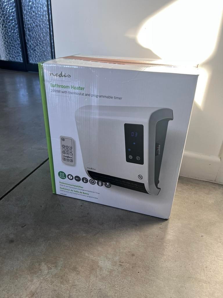 Badkamer verwarming Nedis, Enlèvement ou Envoi, Neuf, 800 watts ou plus, Thermostat