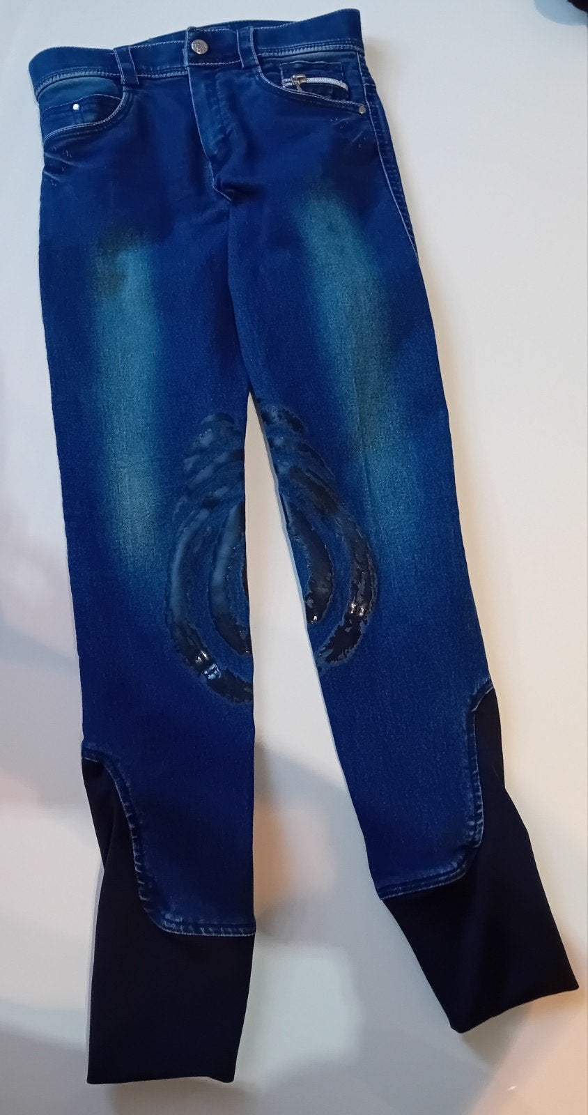 Dirty Denim jeans rijbroek voor meisjes maat 152 in blauw, Dieren en Toebehoren, Ophalen of Verzenden, Blauw, S, Harry's Horse