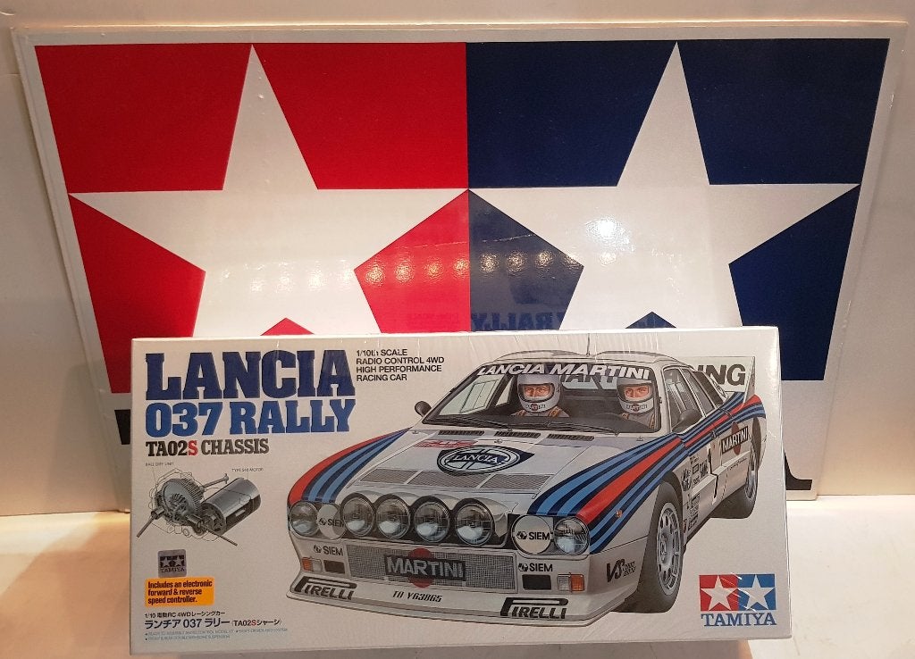 Tamiya Lancia 037 Rallye TA-02S #58654 (100 % neuve) NIB, Neuf, Échelle 1:10, Enlèvement ou Envoi, Voiture on road