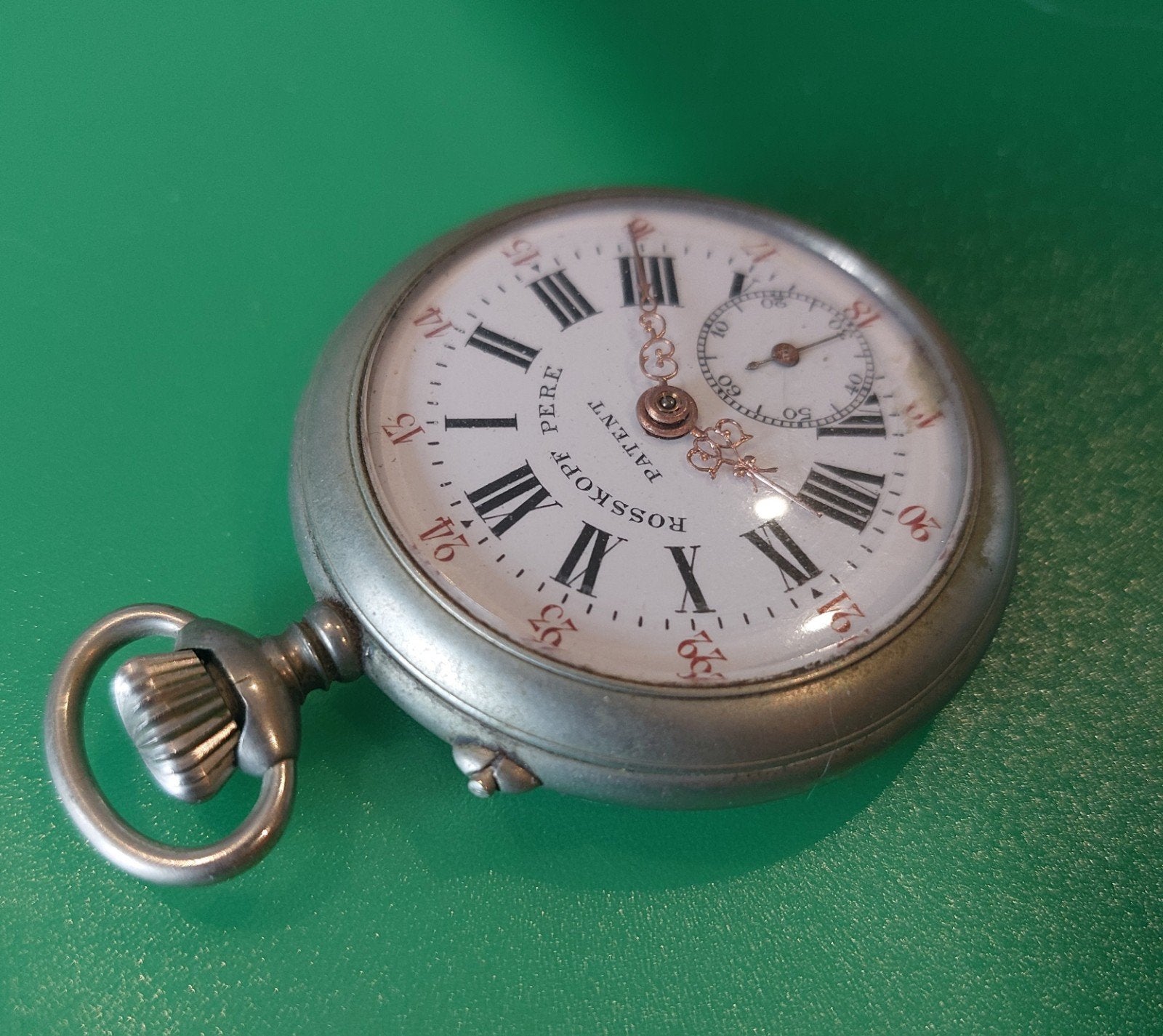 Montre Gousset ROSSKOPF PERE PATENT 2de moitié XIX ., Bijoux, Sacs & Beauté, Montres | Anciennes | Antiquités, Enlèvement, Argent
