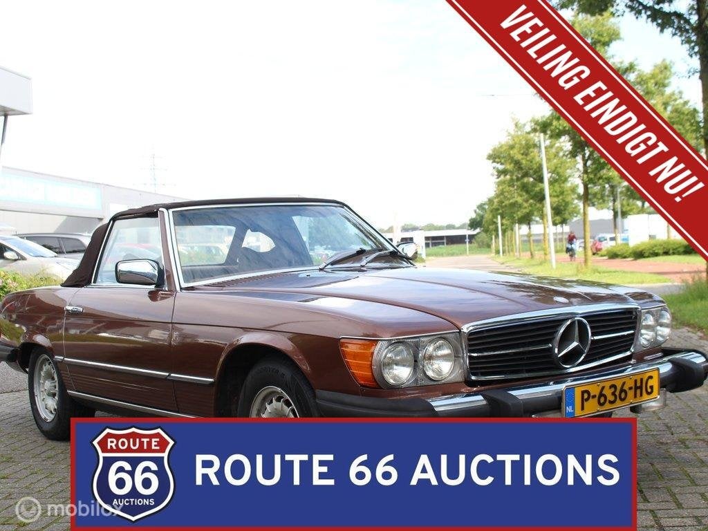 Mercedes-Benz 450 SL | 1979 | Route 66 Auctions, Auto's, Zwart, Mercedes-Benz, Bedrijf, Handgeschakeld