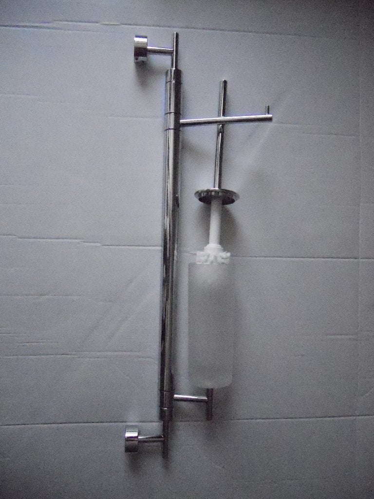 WC borstel- en papierrolhouder. Splinternieuw., Ophalen of Verzenden, Nieuw, Chroom, Toilet