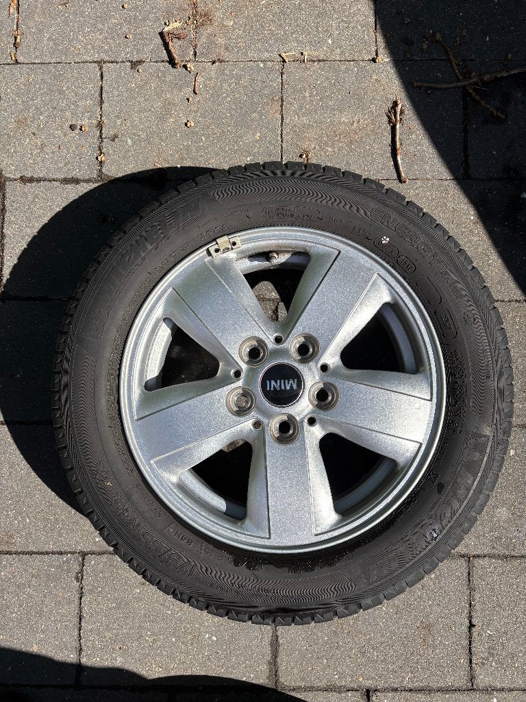 Set 4 originele MINI velgen 15" + Michelin banden 175/65 R15, Auto-onderdelen, Banden en Velgen, Ophalen, Gebruikt, 15 inch, 175 mm