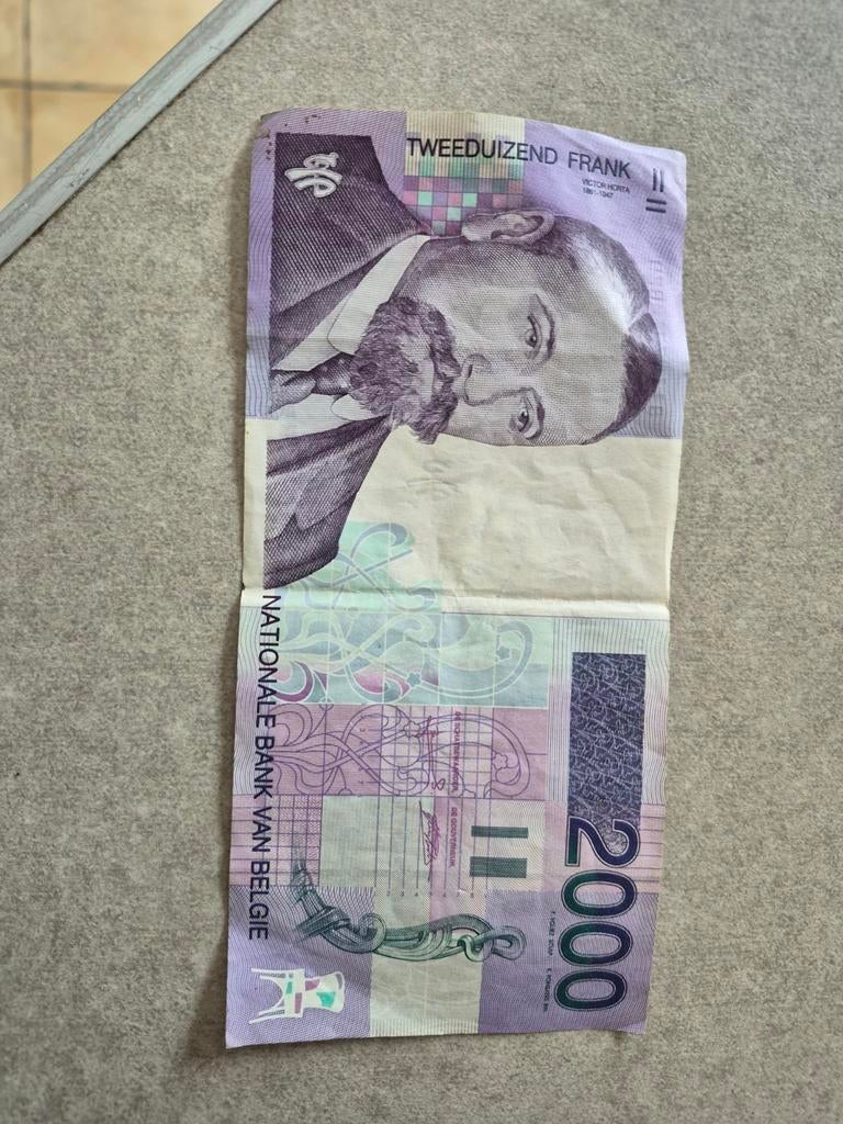 billet 2000 francs belge victor horta, Ophalen of Verzenden