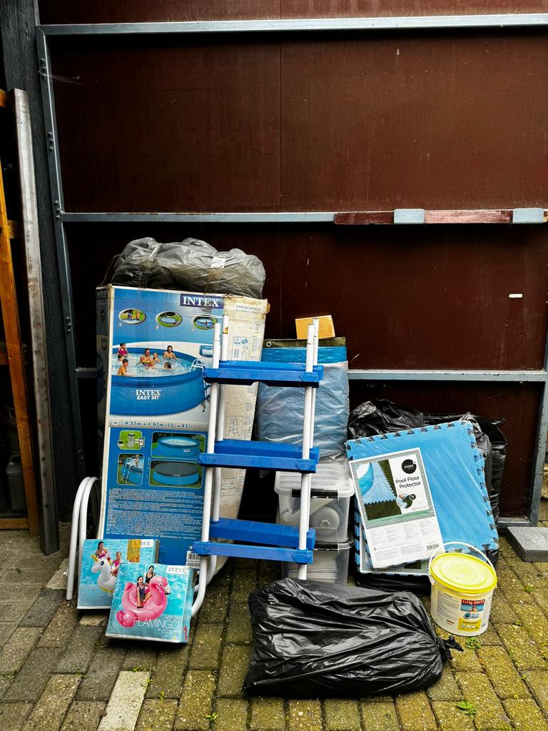 Zwembad intex, Tuin en Terras, Ophalen, Gebruikt, Opblaaszwembad, 80 tot 120 cm