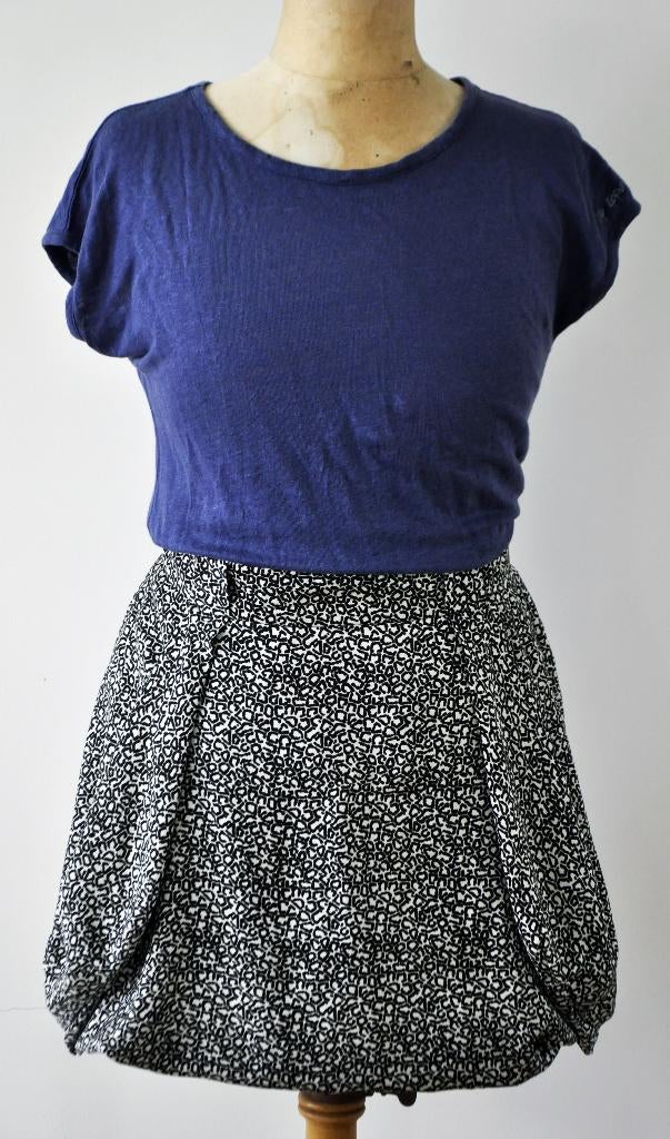 COP COPINE - Ensemble original jupe/blouse d'une pièce T.38, Maat 38/40 (M), Blauw, COP COPINE, Ophalen of Verzenden