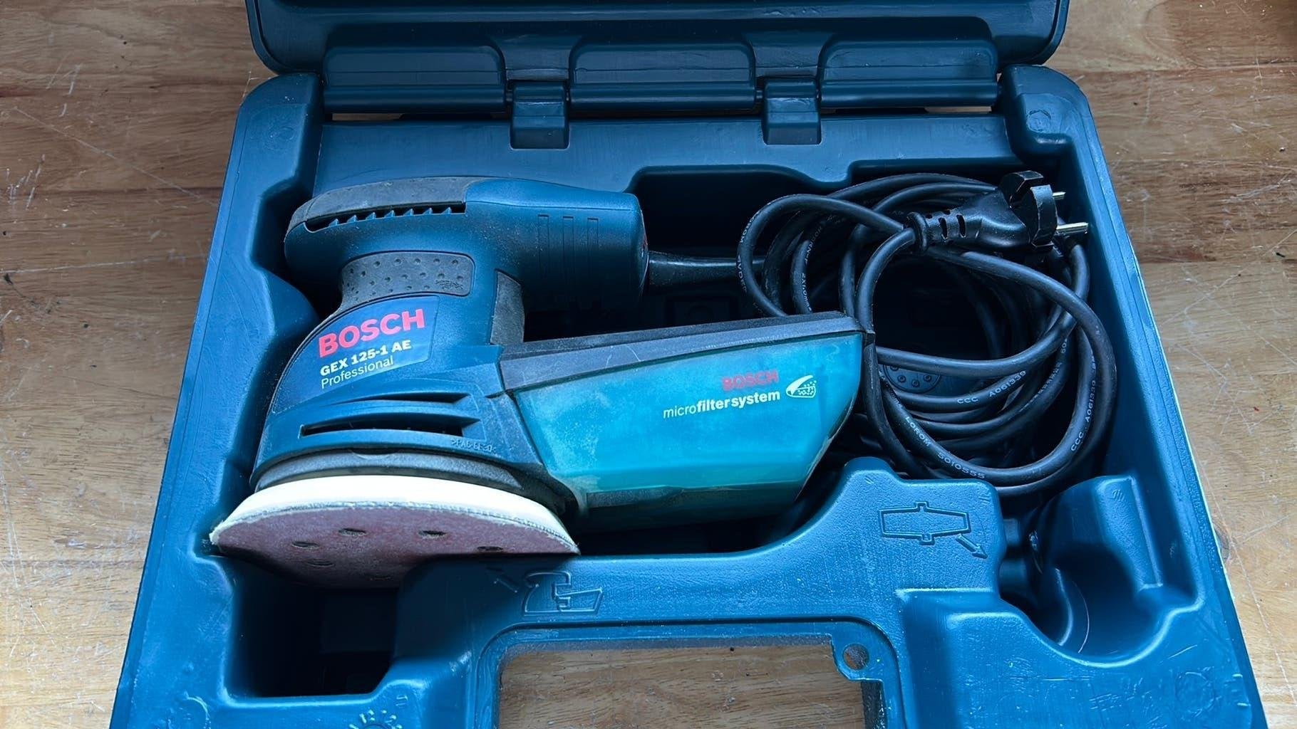 Bosch GEX 125 schuurmachine, Doe-het-zelf en Bouw, Gereedschap | Schuurmachines, Ophalen, Zo goed als nieuw, Excentrische schuurmachine