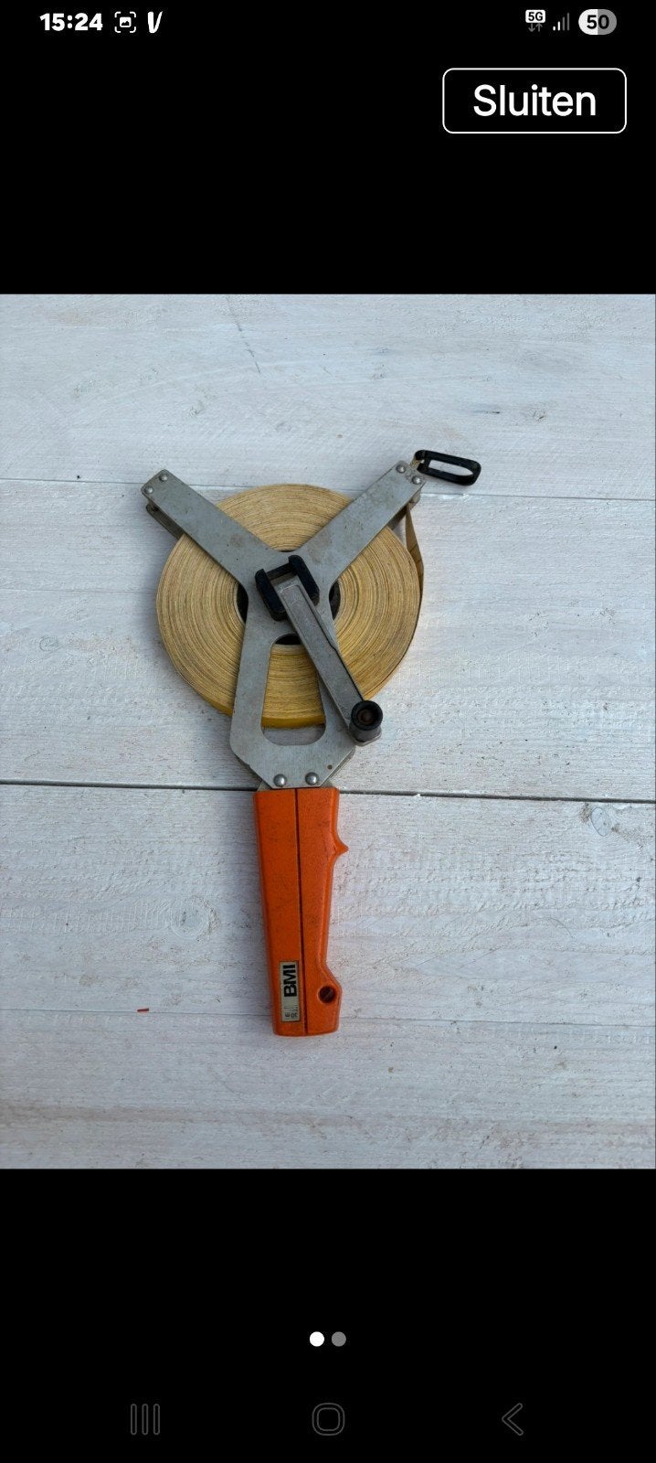 rolmeter 30m, Ophalen