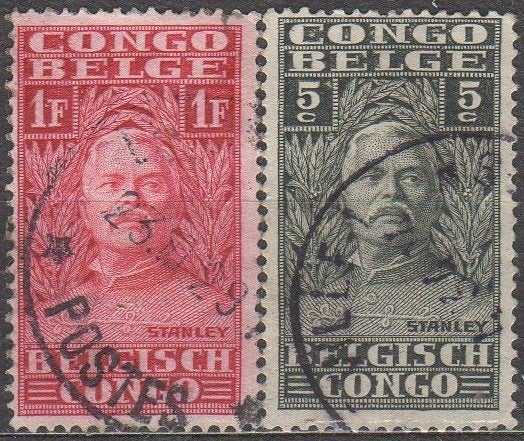 Belgisch Congo - Ontdekkingsreiziger Morton Stanley -1928, Ophalen of Verzenden, Gestempeld