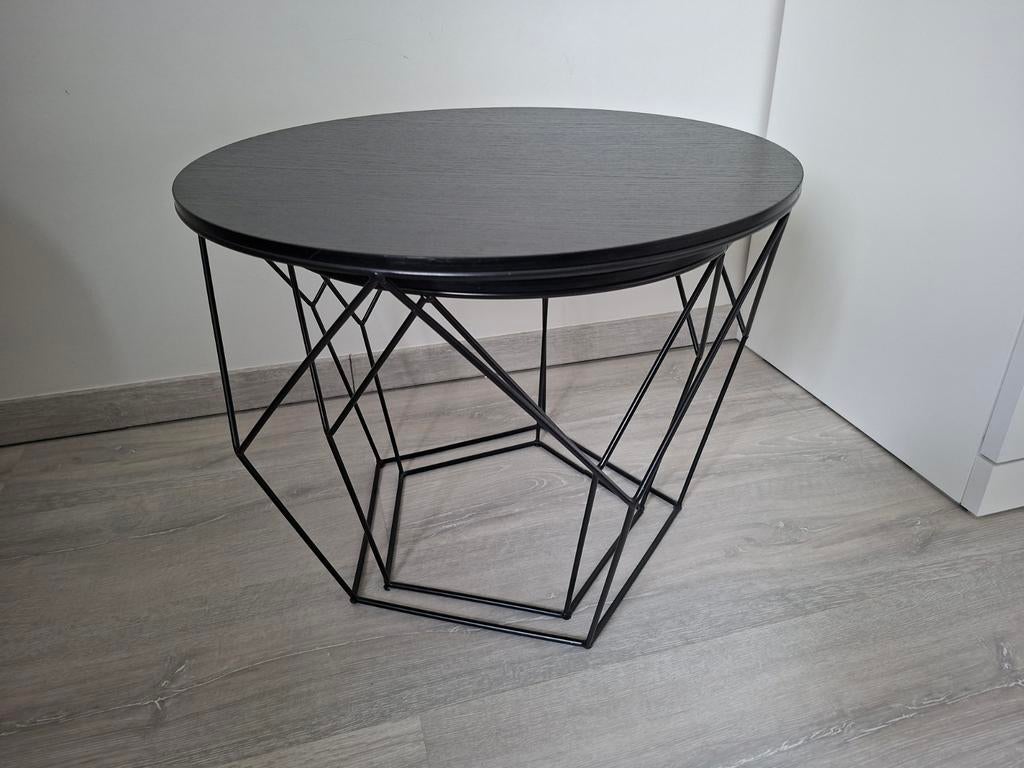 2 nieuwe zwarte bijzettafels van Lifa Living, Ophalen, Zo goed als nieuw, Rond