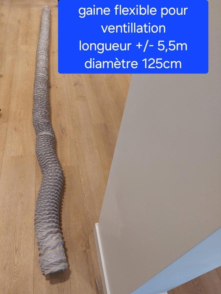 Gaine flexible de ventilation S&P (Ø125mm) – NEUVE – 5,5m, Enlèvement, Neuf