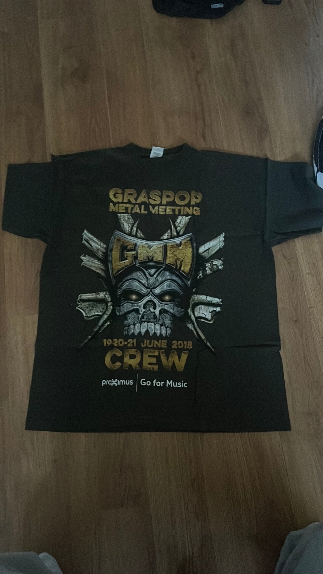 Graspop tshirt, Kleding | Heren, T-shirts, Ophalen, Zo goed als nieuw, Maat 56/58 (XL), Grijs