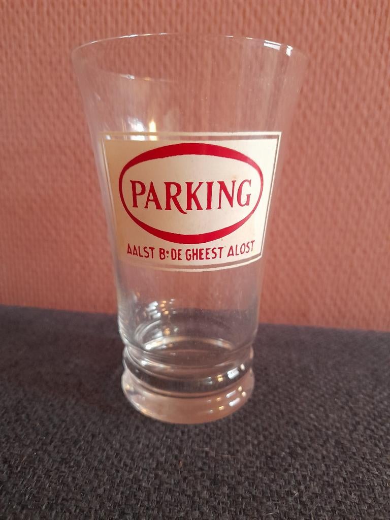 Verre à eau, parking, brasserie De Gheest, Alost, Enlèvement ou Envoi