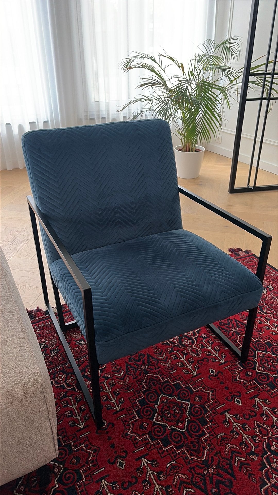 Fauteuils velour bleu, Maison & Meubles, Fauteuils, Enlèvement, Comme neuf