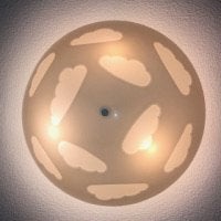 Vintage IKEA Skojig wolkenlamp – plafondlamp, Ophalen, Kunststof, Design, Zo goed als nieuw