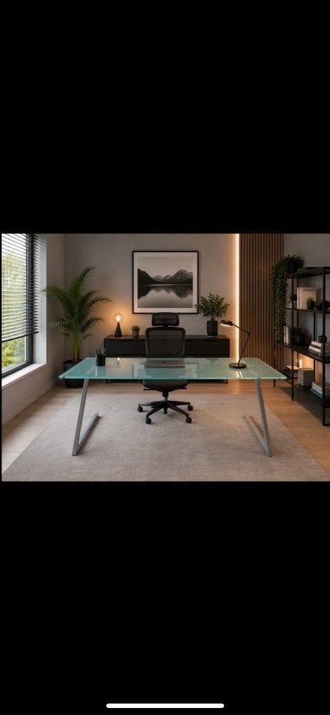 Bureau en verre/aluminium, Enlèvement