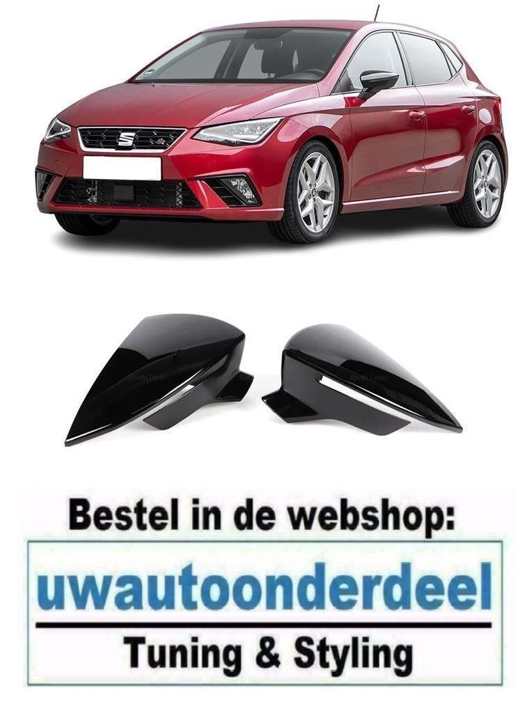 Spiegelkap Spiegelkappen Glans Zwart Cupra FR Look Voor Seat, Auto diversen, Verzenden
